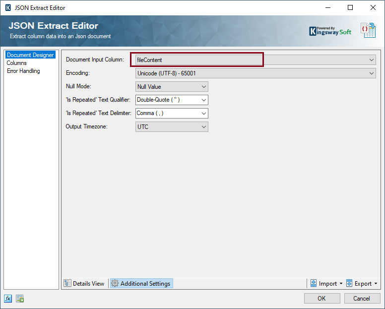 Split and Parse Through JSON Structures using KingswaySoft