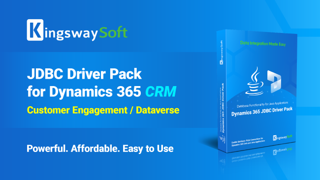 Youtube Video - Introducing KingswaySoft JDBC Driver Pack for Dynamics 365 CRM/CE