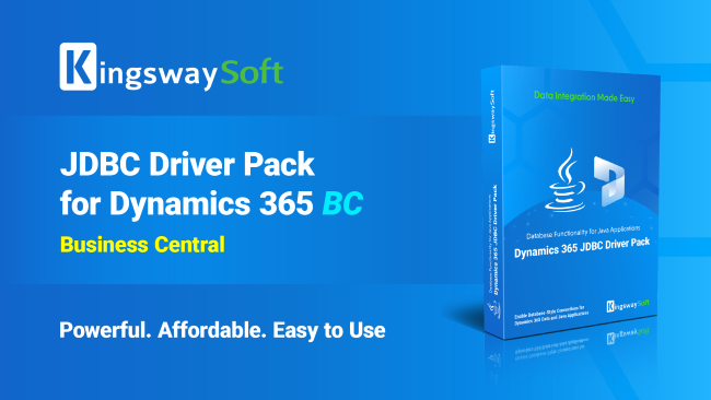 Youtube Video - Introducing KingswaySoft JDBC Driver Pack for Dynamics 365 BC/NAV