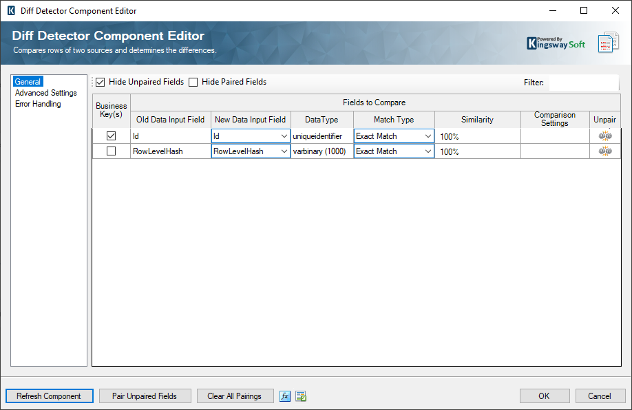 SSIS Diff Detector Component Editor SSIS Diff Detector Component Editor