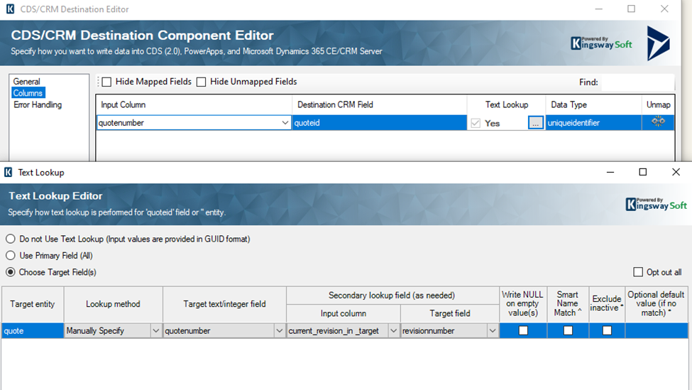 Text Lookup for ReviseQuote Action Text Lookup for ReviseQuote Action