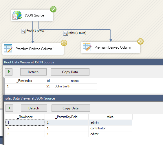 Array of values output 2