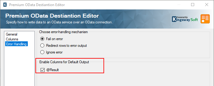 Image 009 - Premium OData Destiantion - Enable Output Column Image 009 - Premium OData Destiantion - Enable Output Column