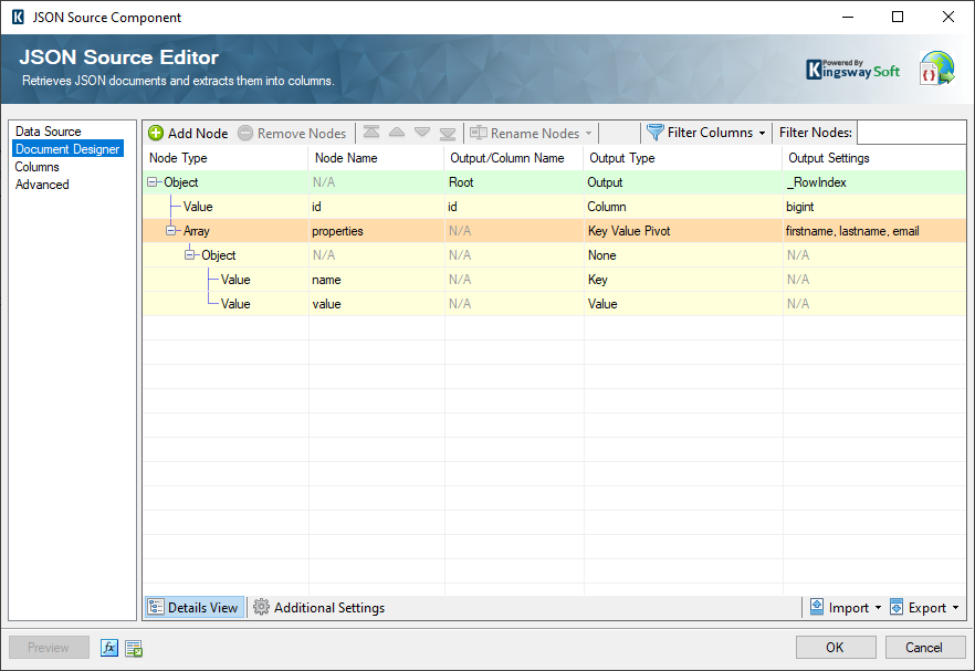 Key-value pair design