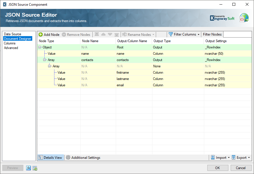 Multi-dimensional array design