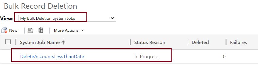 Bulk Record Deletion Bulk Record Deletion