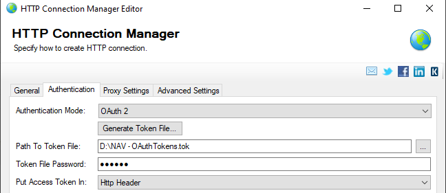 HTTP Connection Manager - OAuth2 Authenticate Using OAuth2