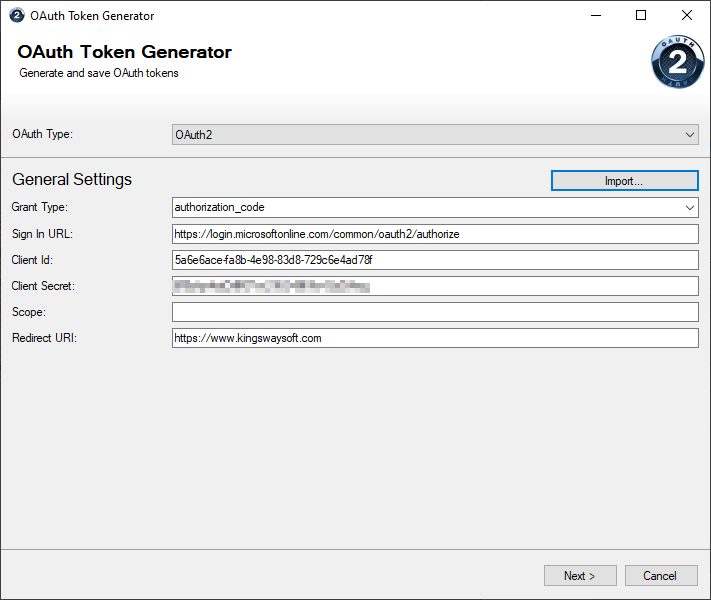NAV OAuth Token Generator - General Settings Get all the required information to put into the OAuth Token Generator