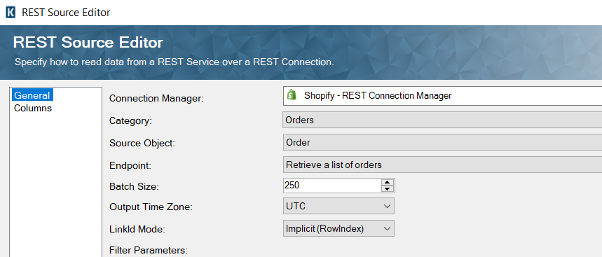 Shopify REST Connection Manager Shopify REST Connection Manager
